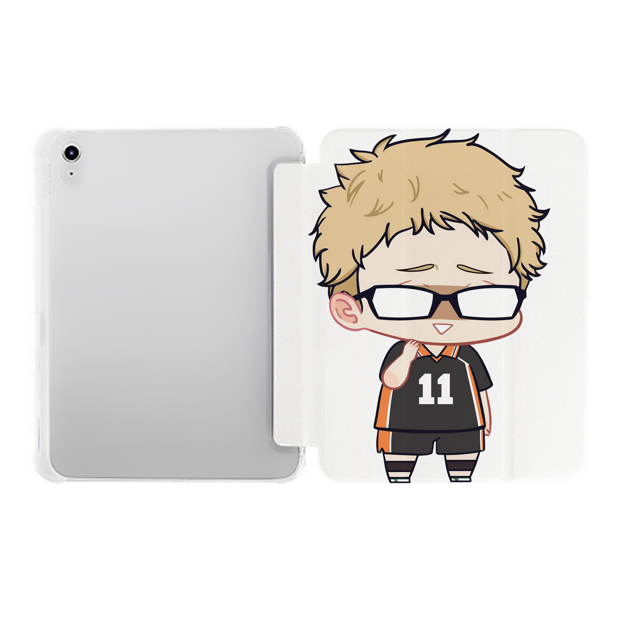 （画像用） ハイキュー!! Haikyu!! IPad ケース ペン収納付き 三つ折りスタンド PUレザー×シリコン 対応機種9.5/10.5/10.9インチ